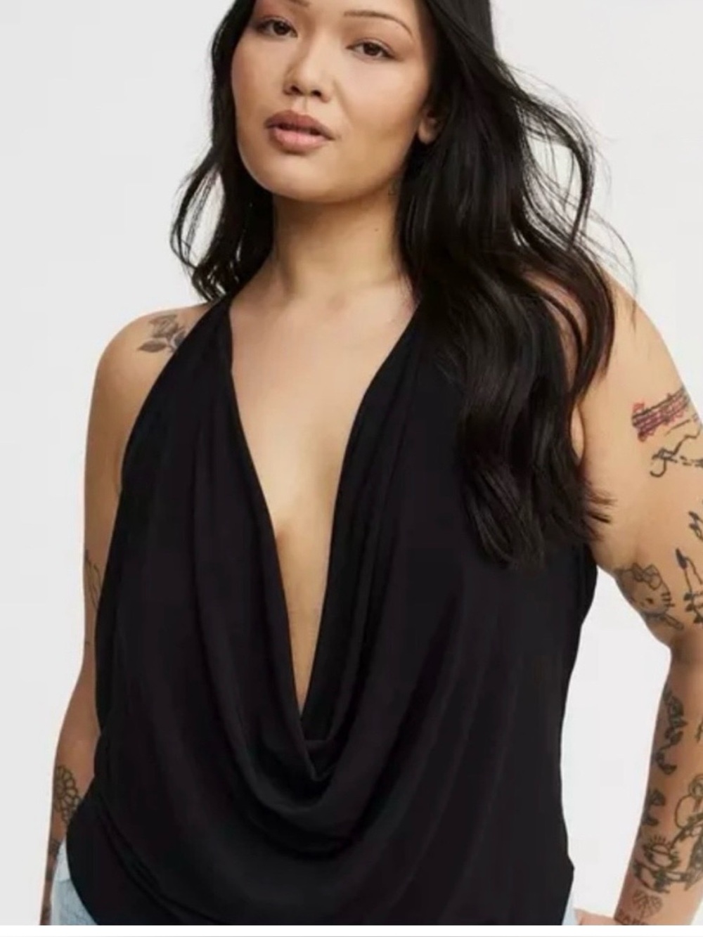 Torrid Deep Cowl Halter Top